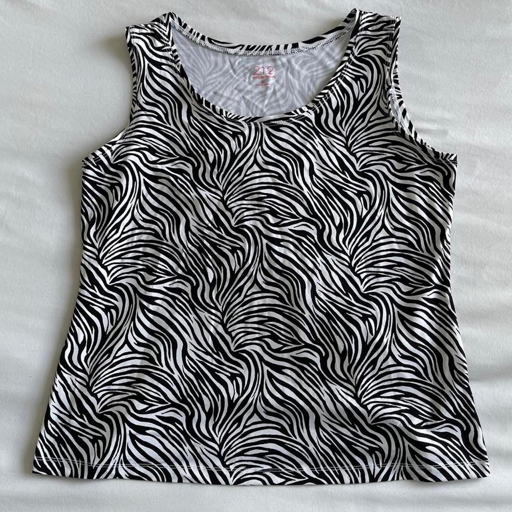 y2k 212 Collection zebra print tank top